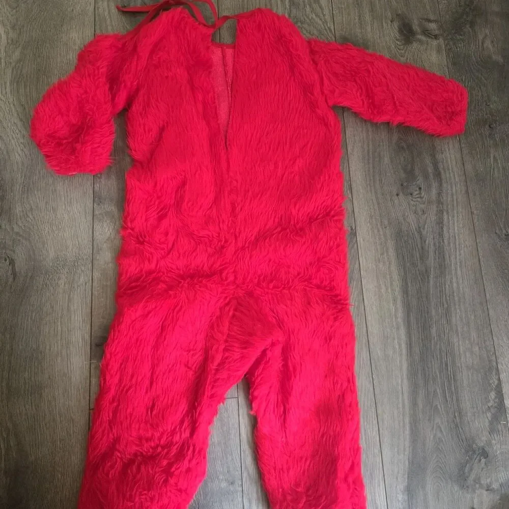 Vintage Sesame Street Elmo Costume Disguise Toddler SZ 2-4 Tickle Me Sound Belt